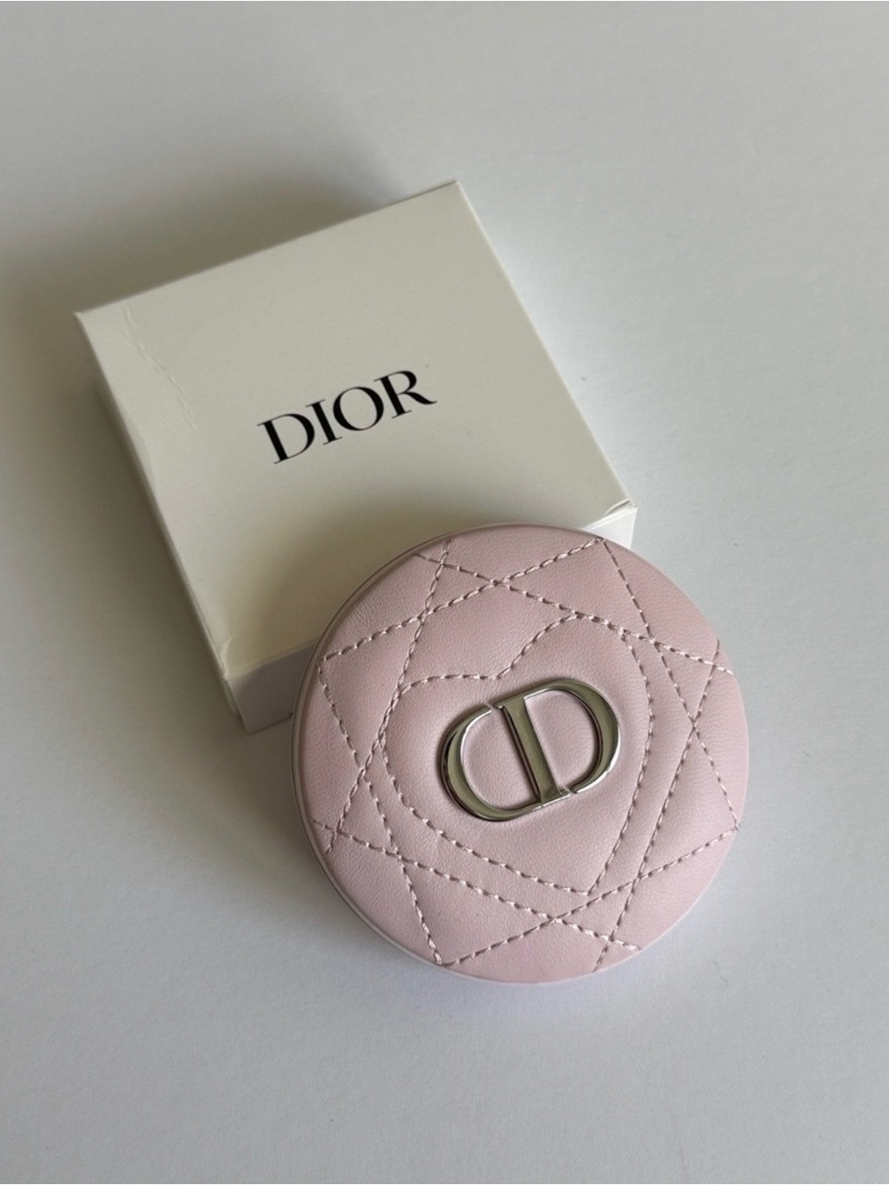 Dior Quilted leather light Pink Christian Dior Compact Mirror NEW IN BOX!!!